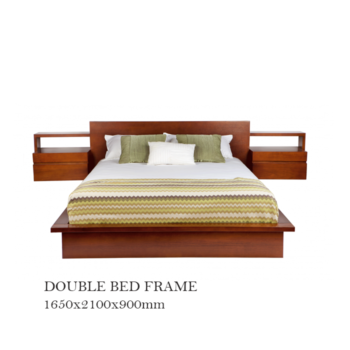 Giường đôi BED09 bằng gỗ ASH và veneer ASH