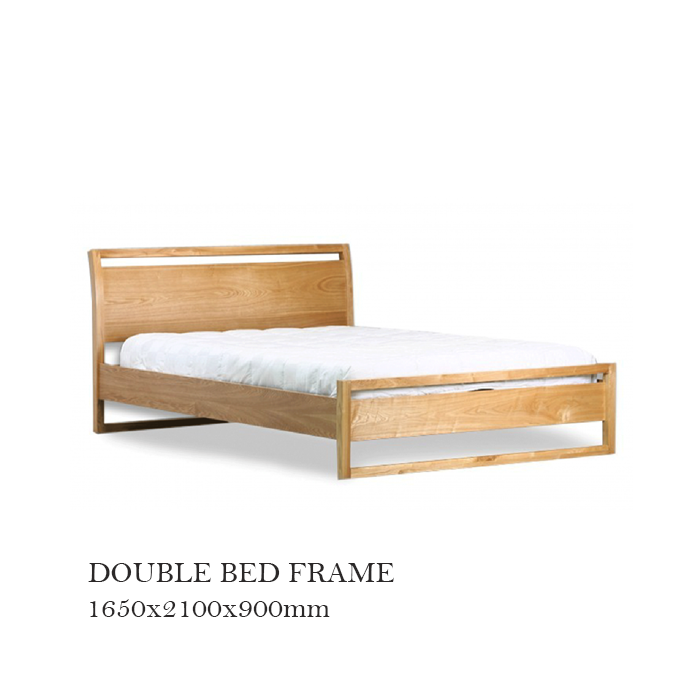 Giường đôi BED01 bằng gỗ ASH và veneer ASH  phong cách hiện đại