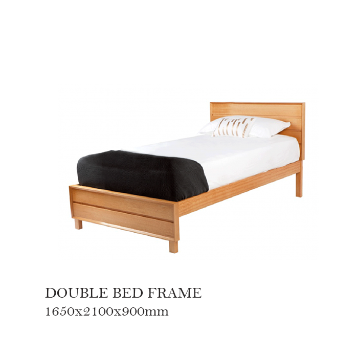 Giường đôi BED02 bằng gỗ ASH và veneer ASH   phong cách Scandinavia