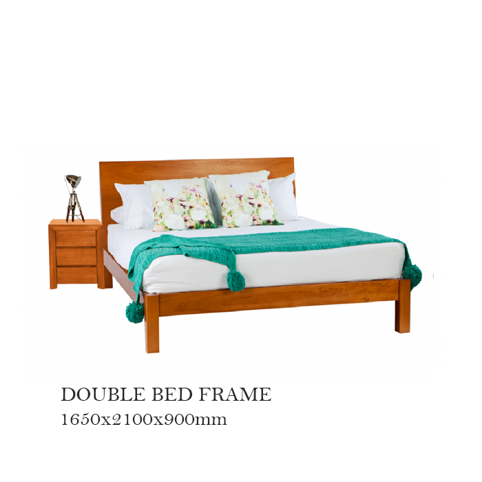Giường đôi BED07 bằng gỗ ASH và veneer ASH phong cách Scandinavia