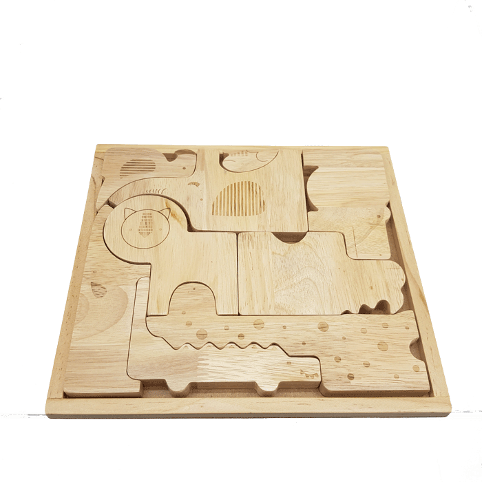 Puzzle động vật hoang dã bằng gỗ Cayou dành cho bé 3 tuổi