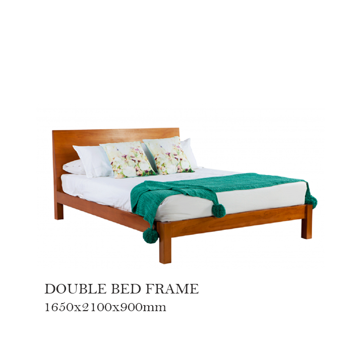 Giường đôi BED07 bằng gỗ ASH và veneer ASH phong cách Scandinavia